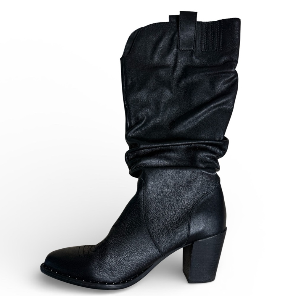 Dingo - Catina Black Leather Slouch Western Boot - Sz 10